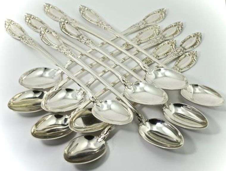 12 Towle Sterling Iced Tea Spoons