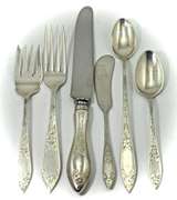 Service for 12 Stieff Lady Claire Sterling Flatware