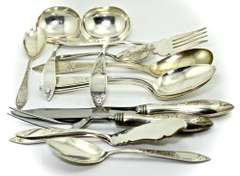 Service for 12 Stieff Lady Claire Sterling Flatware