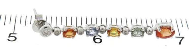 Stunning 18kt Multi Gemstone & Diamond Drop Earrings