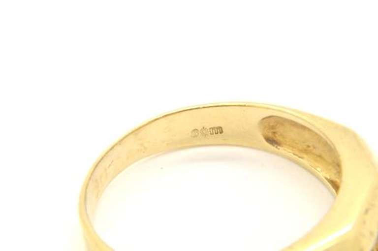 MENS 14 KT YELLOW GOLD DIAMOND BAND