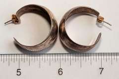 Chunky Half-Hoop Earrings in Sterling Silver
