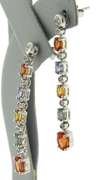 Stunning 18kt Multi Gemstone & Diamond Drop Earrings