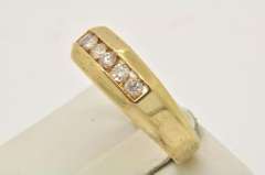 MENS 14 KT YELLOW GOLD DIAMOND BAND
