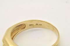 MENS 14 KT YELLOW GOLD DIAMOND BAND