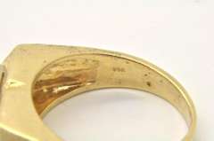 MENS 14 KT YELLOW GOLD DIAMOND RING