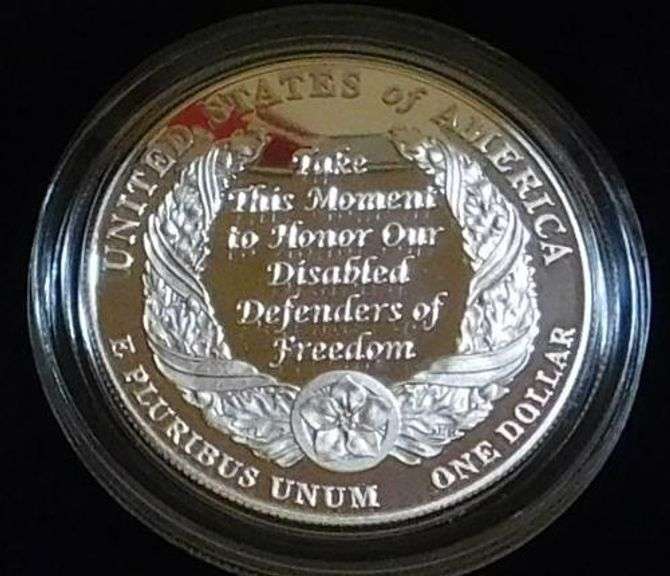 2010 PROOF Silver Disabled Veterans Dollar Commem.