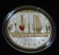 2010 PROOF Silver Disabled Veterans Dollar Commem.