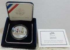 2010 PROOF Silver Disabled Veterans Dollar Commem.