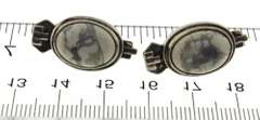 Vintage Sterling Silver Howlite Earrings