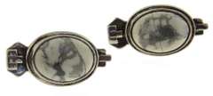 Vintage Sterling Silver Howlite Earrings