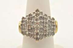 LADIES 14 KT LARGE DIAMOND RING