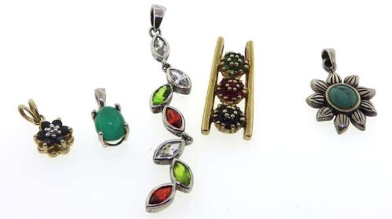 Group Lot of Sterling Silver Pendants