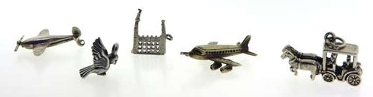 Vintage Lot of 5 Sterling Silver Charms