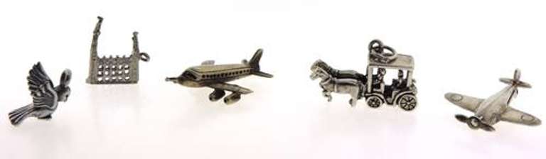 Vintage Lot of 5 Sterling Silver Charms