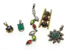 Group Lot of Sterling Silver Pendants