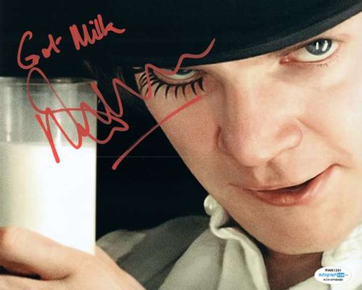 Malcolm McDowell Clockwork Orange Signed 8x10 Photo