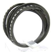 Charming 18kt Multi Row Black Rhodium Ring