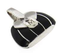 Fantastic Mirabelle Black Enamel & Diamond Purse Charm
