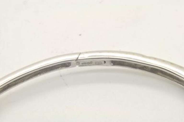 LADIES 14 KT WHITE GOLD DIAMOND BANGLE
