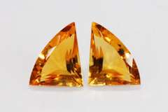 Stunning Fancy Cut Citrine Pair - over 9 carats