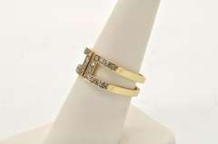 MENS 14 KT WHITE GOLD WEDDING BAND WITH DIAMOND