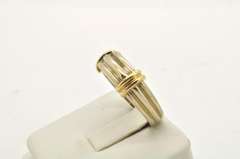 14 KT WHITE AND YELLOW GOLD DIAMOND BAND