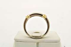 14 KT WHITE AND YELLOW GOLD DIAMOND BAND