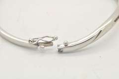 LADIES 14 KT WHITE GOLD DIAMOND BANGLE