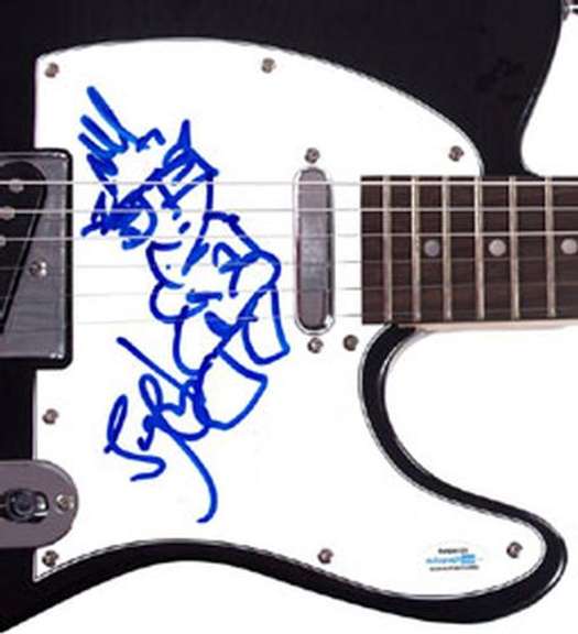 Stefan Lessard DMB Autographed Sketch Signed Guitar