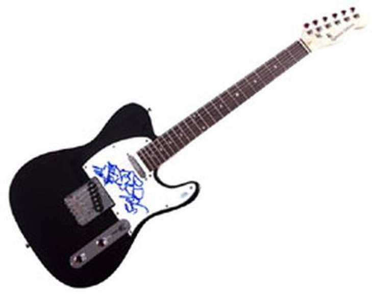 Stefan Lessard DMB Autographed Sketch Signed Guitar