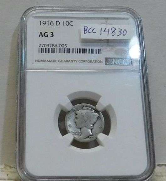 1916-D Mercury Dime NGC AG-03, the KEY date, rare