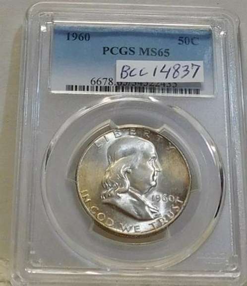 1960 Franklin Half PCGS MS-65
