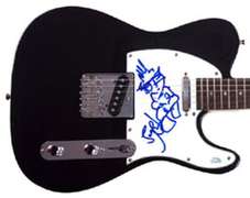 Stefan Lessard DMB Autographed Sketch Signed Guitar