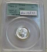 1964-D Roosevelt Dime PCGS MS-64  Silver 90%