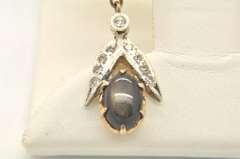 LADIES 18 KT YELLOW AND WHITE GOLD DIAMOND STAR SAPPHIR