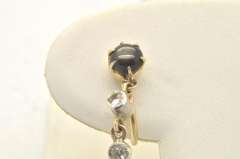 LADIES 18 KT YELLOW AND WHITE GOLD DIAMOND STAR SAPPHIR