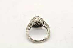 LADIES 14 KT WHITE GOLD DIAMOND HALO RING
