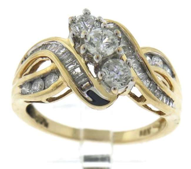 Gorgeous Channel Set Baguette & RBC Shank Diamond Ring