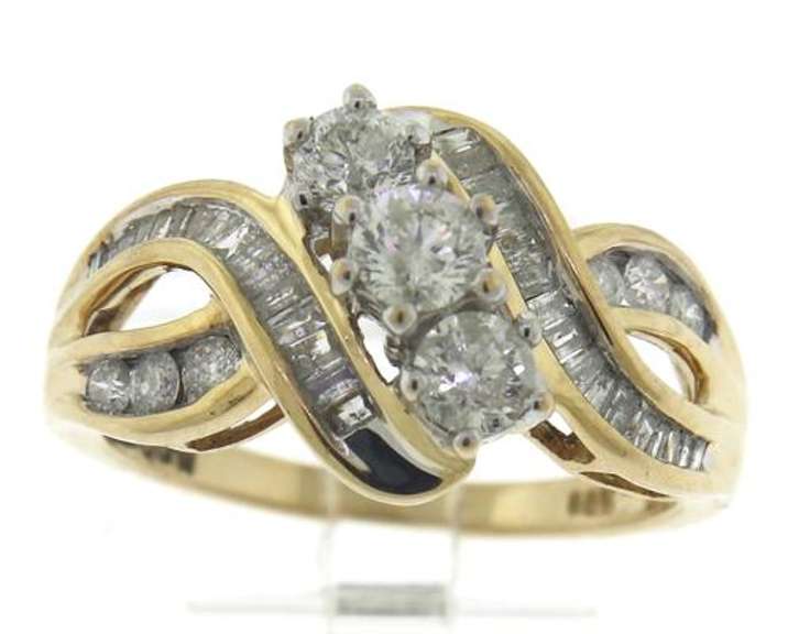 Gorgeous Channel Set Baguette & RBC Shank Diamond Ring