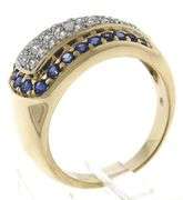 Stunning 14kt YG Pave Sapphire and Diamond Ring