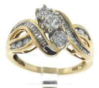 Gorgeous Channel Set Baguette & RBC Shank Diamond Ring