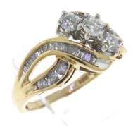 Gorgeous Channel Set Baguette & RBC Shank Diamond Ring