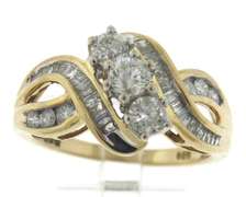 Gorgeous Channel Set Baguette & RBC Shank Diamond Ring