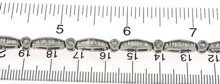 Elegant Baguette & Round Brilliant Cut Diamond Scallop