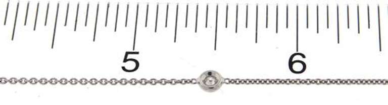 Stunning Diamond Bezel Set Ankle White Gold Bracelet