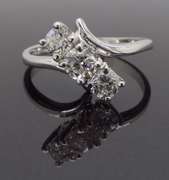 Bypass Three Stone Diamond Ring