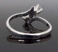 Bypass Three Stone Diamond Ring
