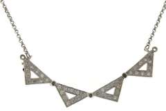 Fancy Diamond Convertable Necklace