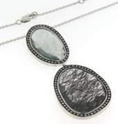 Fashionable Aquamarine w Rutliated Quartz Necklace